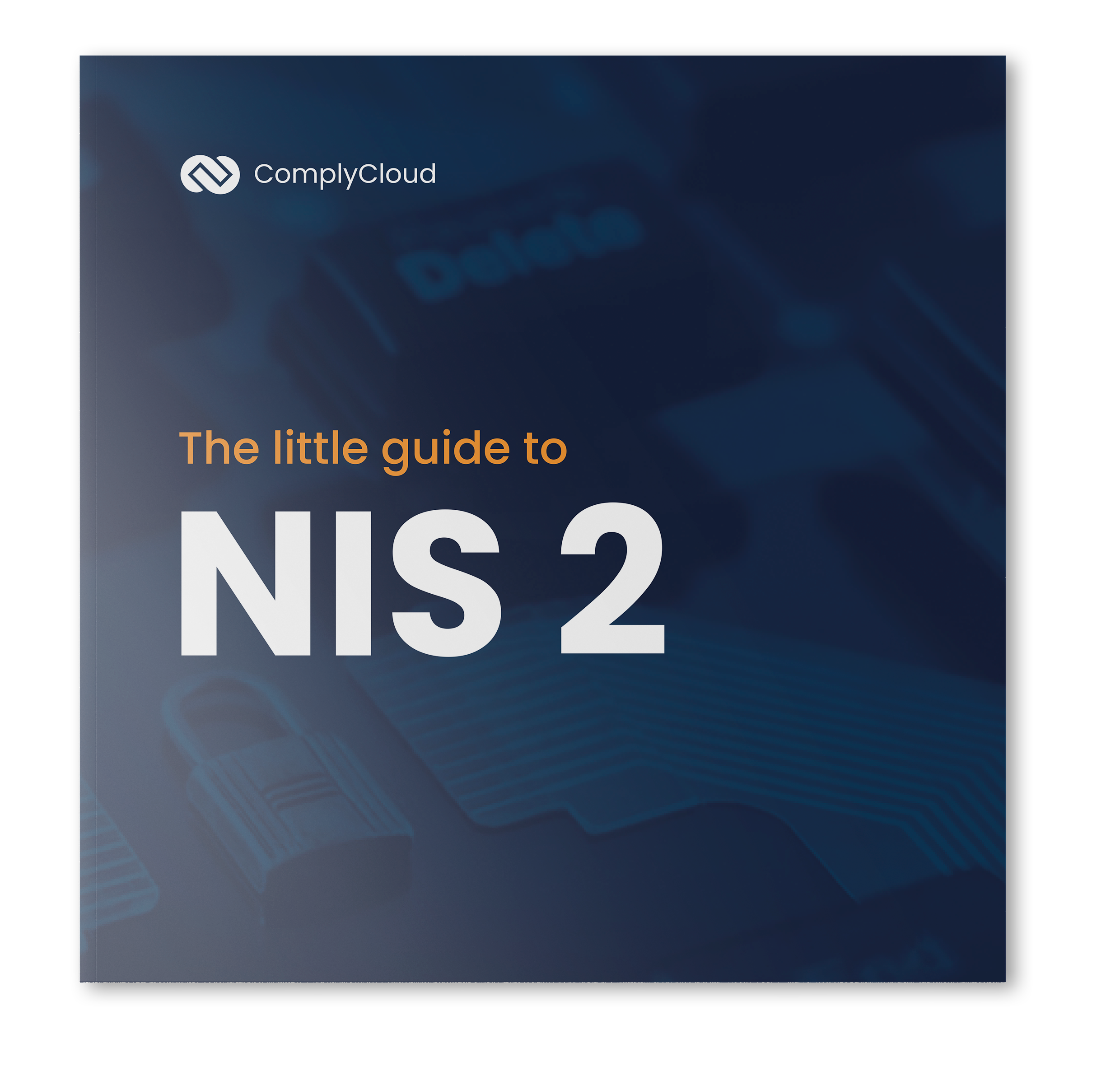 Cover of ComplyCloud’s “The Little Guide to NIS2” in dark blue design.