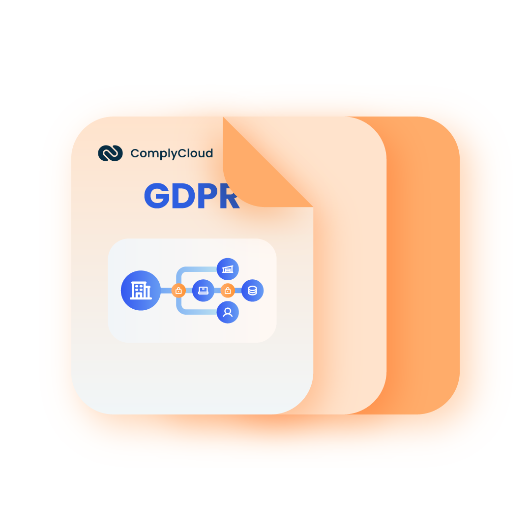 GDPR compliance guide illustration focused on vendor management processes.