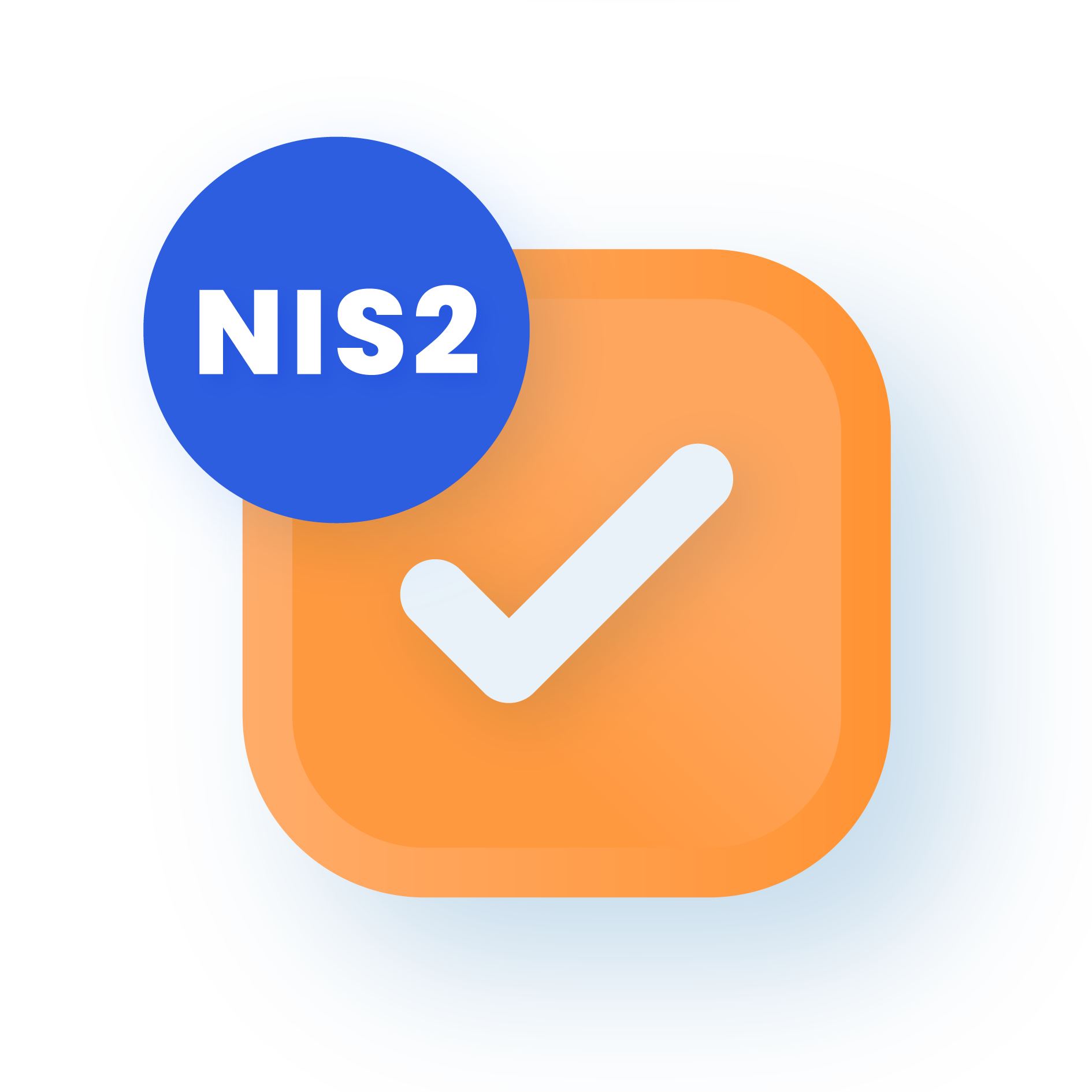 NIS2 checklist icon with white checkmark symbolizing compliance readiness.