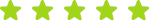 Four light green stars aligned horizontally on a dark gray background.