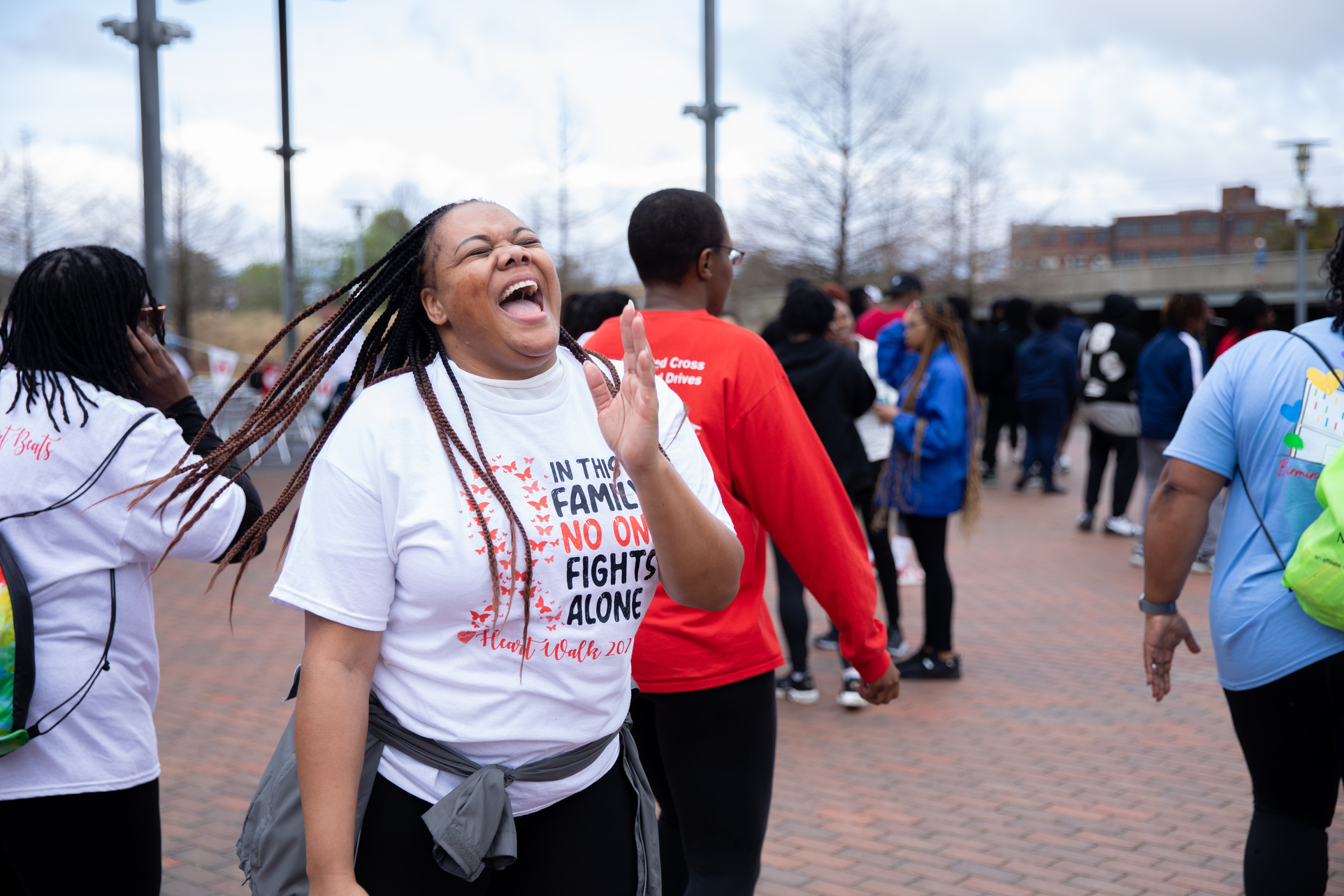Community members at an Acclinate heart walk