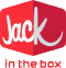 Jack in the Box red and white logo with stylized text.