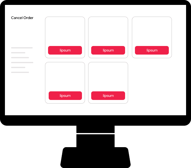 Placeholder image of a ordering screen