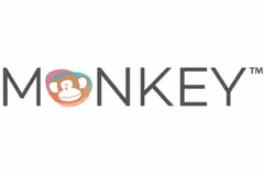 Logo featuring the word MONKEY with a monkey face replacing the O.