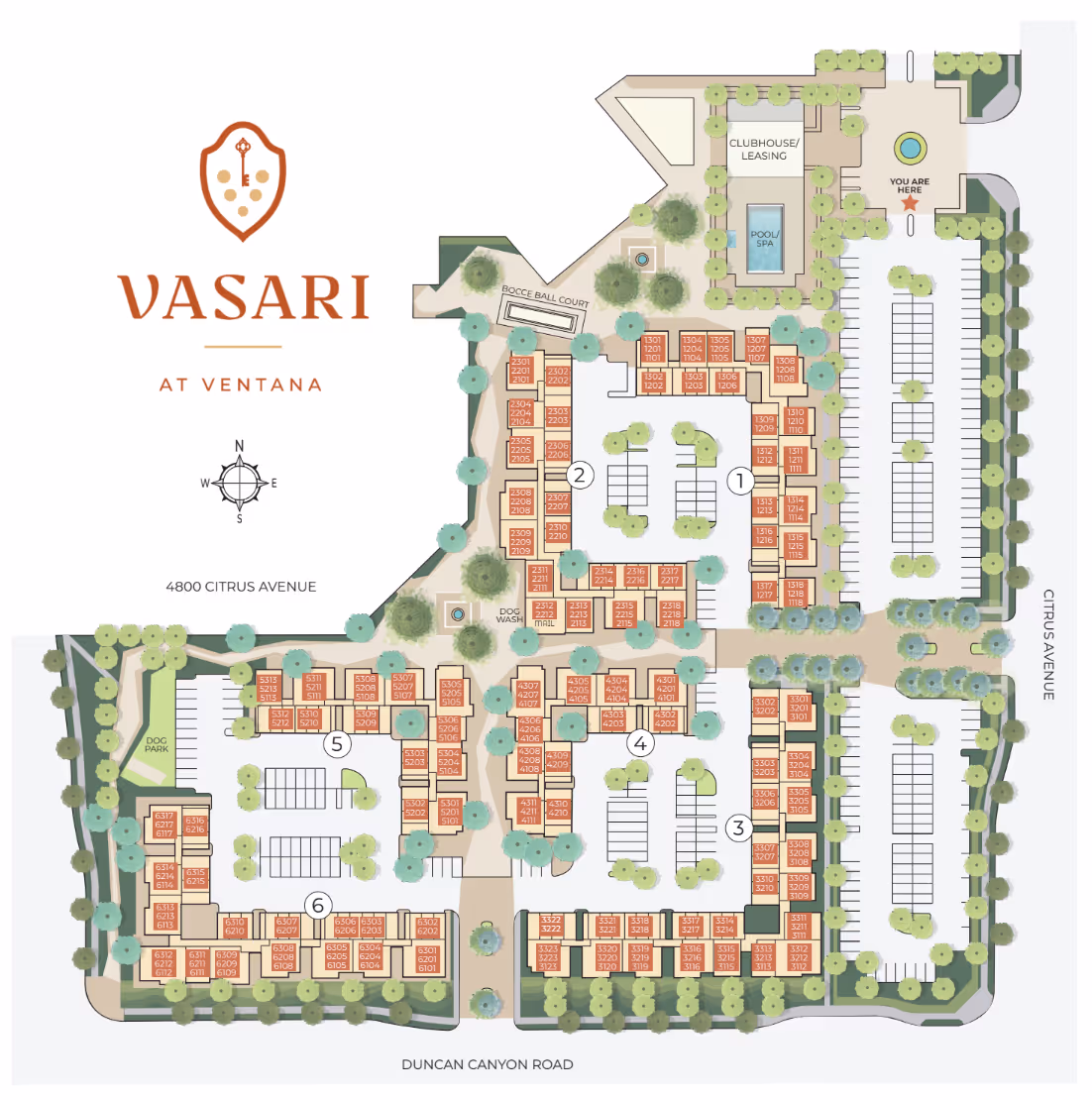 Vasari site map