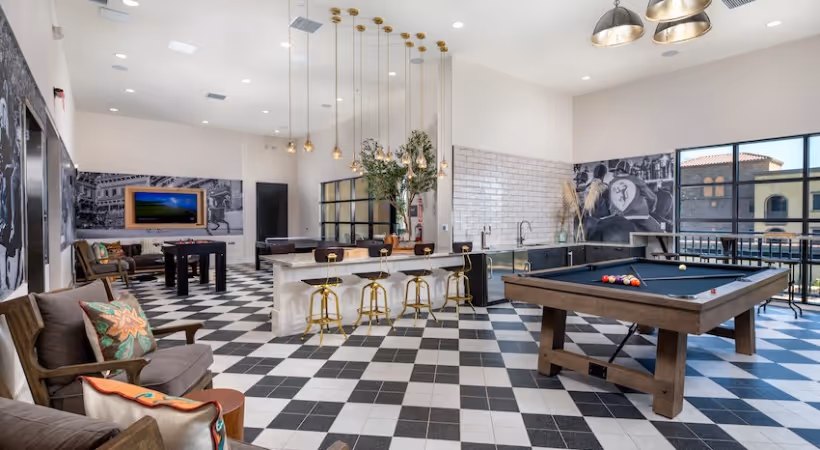 Leasing office lobby