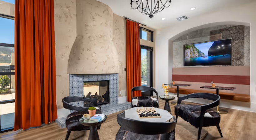 Leasing office lobby