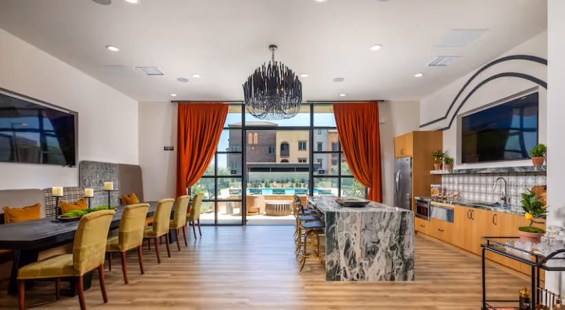 Leasing office lobby