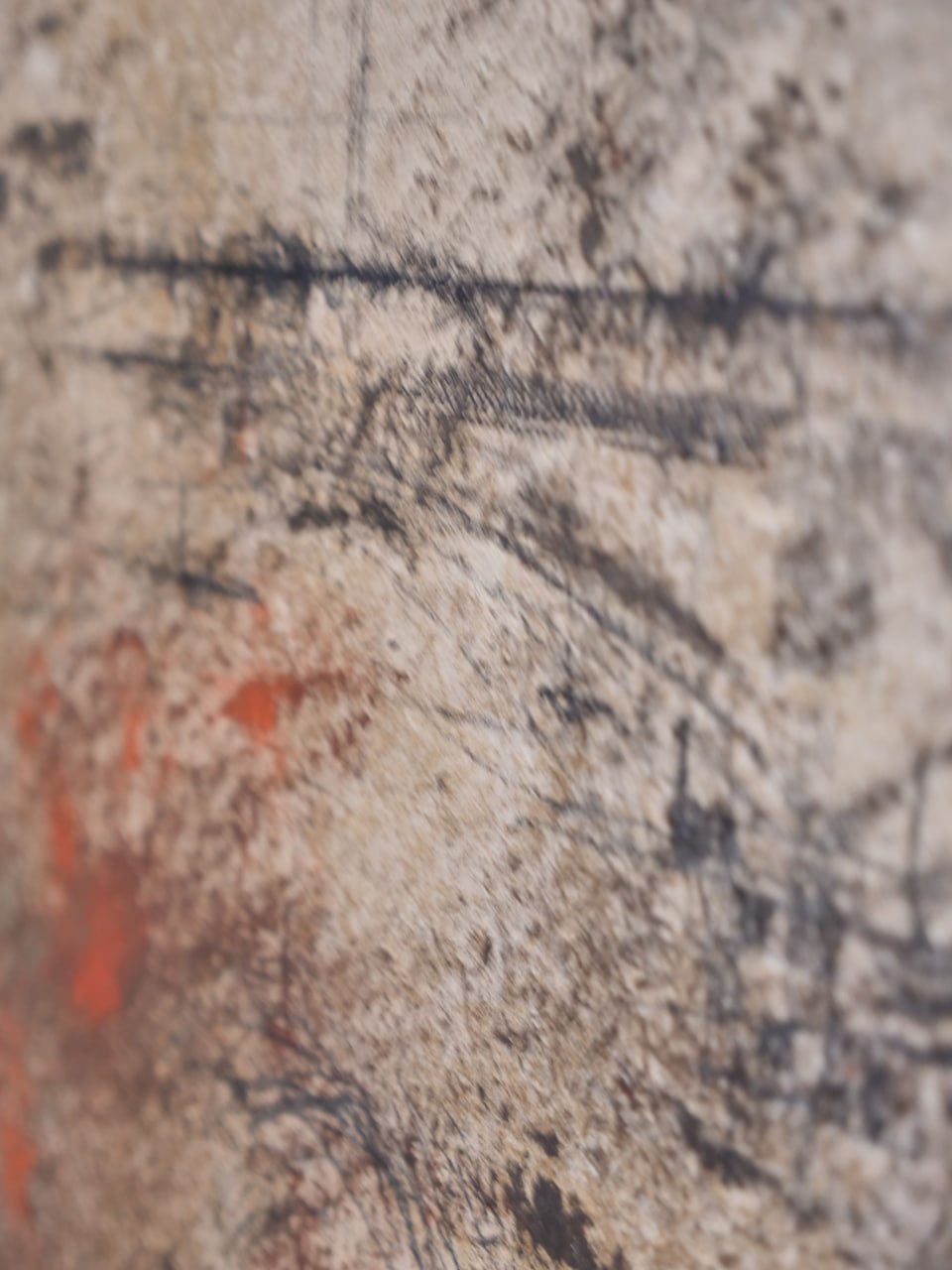 Macro of fibre and graphite marks
