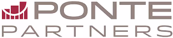 Ponte Partners logo with red bar graph and gray text