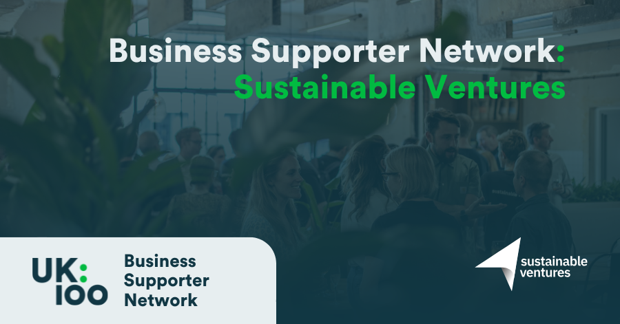 Business Supporter Network conference with blurred crowd of professionals