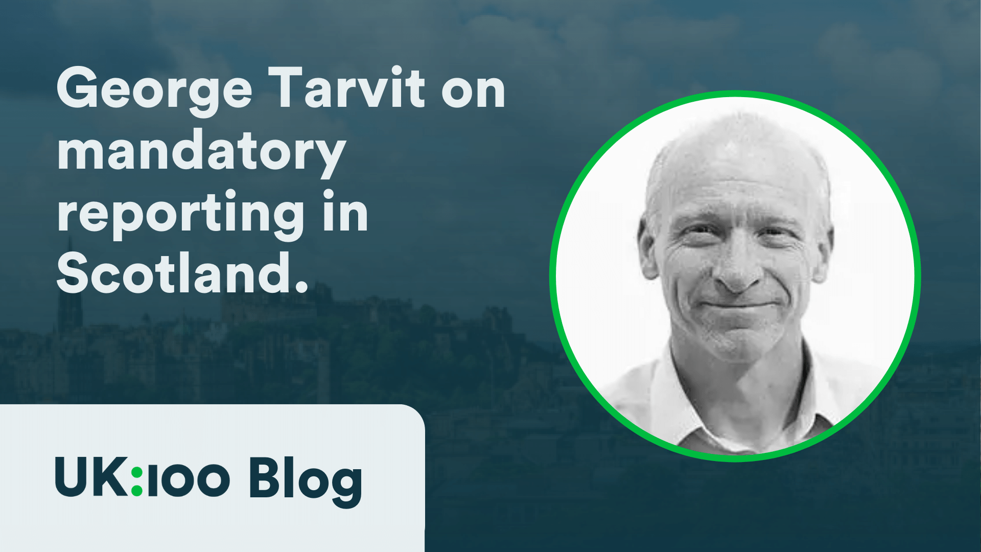 Smiling man with Scottish castle backdrop discussing mandatory reporting