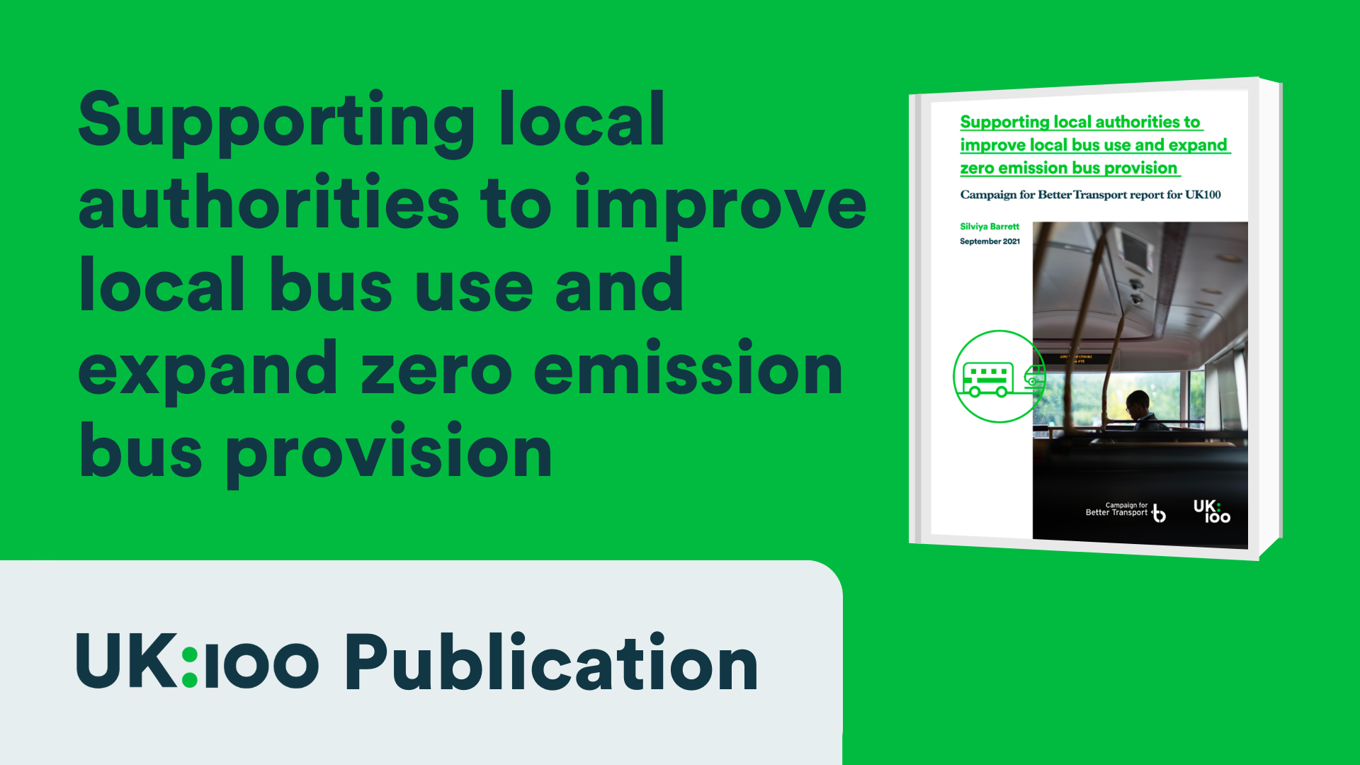 UK100 publication on supporting local authorities for zero-emission buses