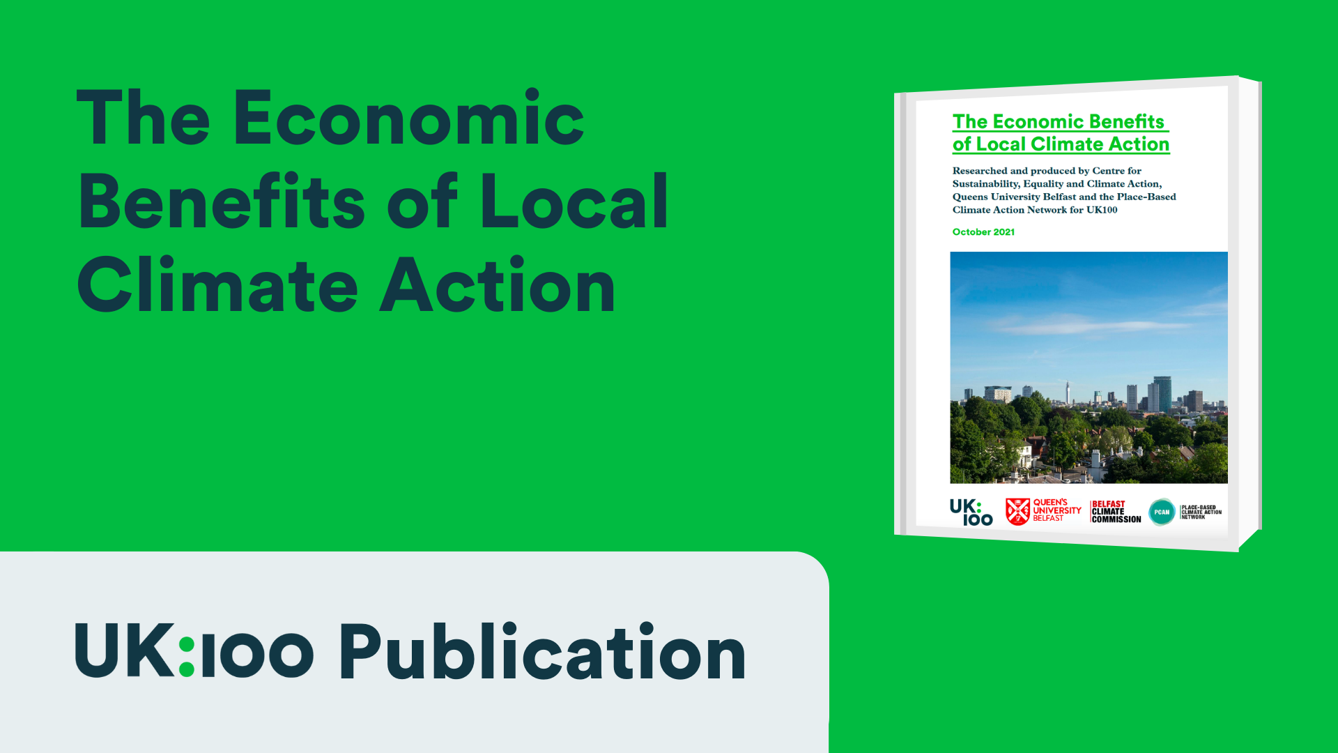 UK100 publication on economic benefits of local climate action