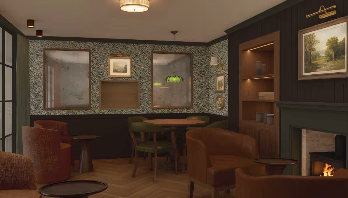 The Albany Hotel Fireplace