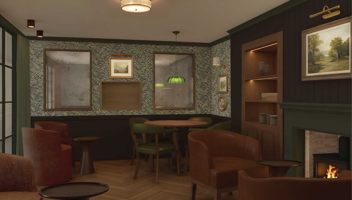 The Albany Hotel Fireplace