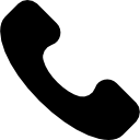 A black phone icon on a transparent background.
