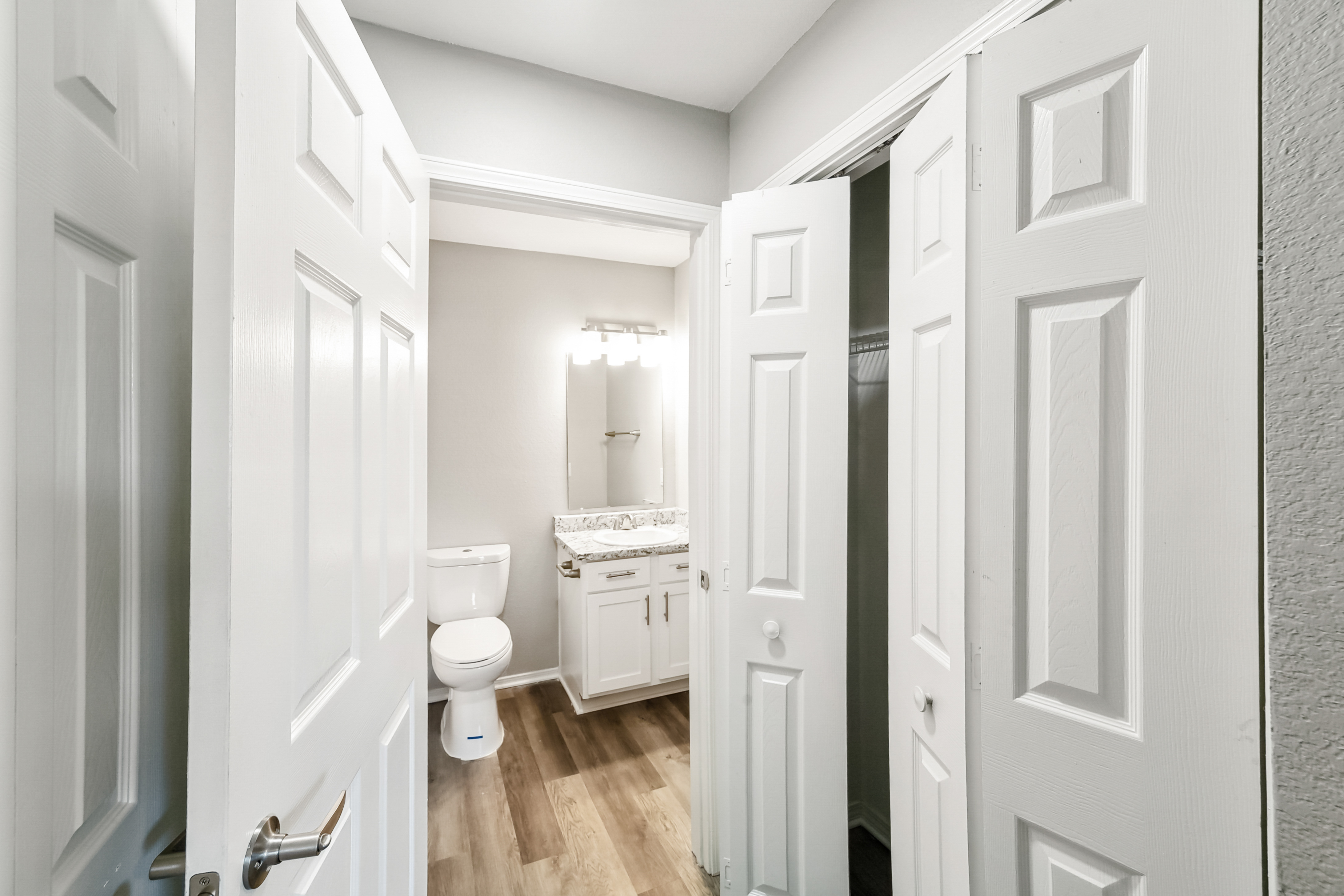 bathroom from hallway