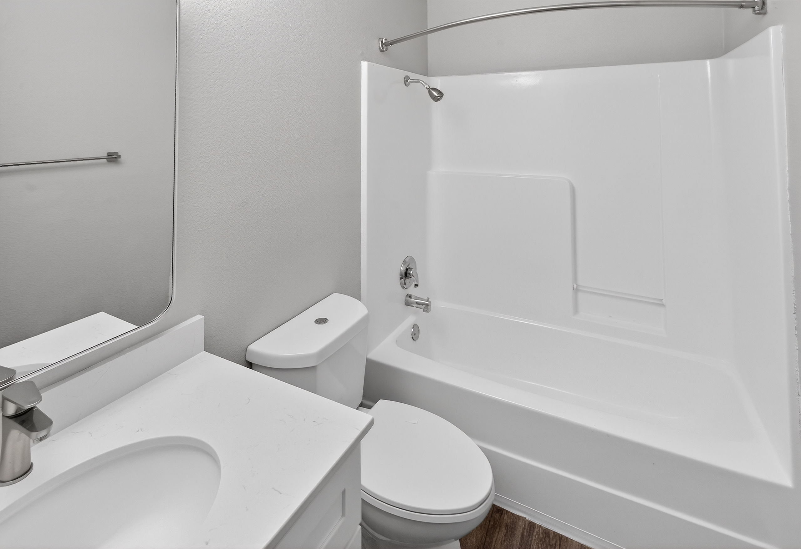 Bathroom with tiled tub