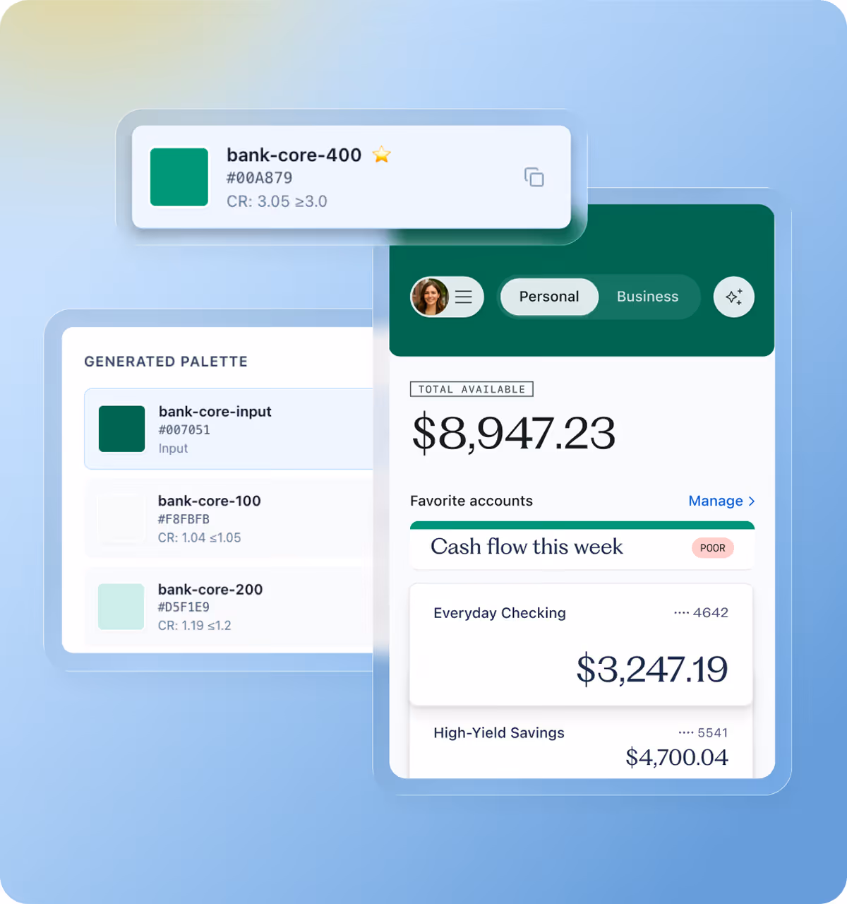 An example of Candescent's customizable digital banking app dashboard