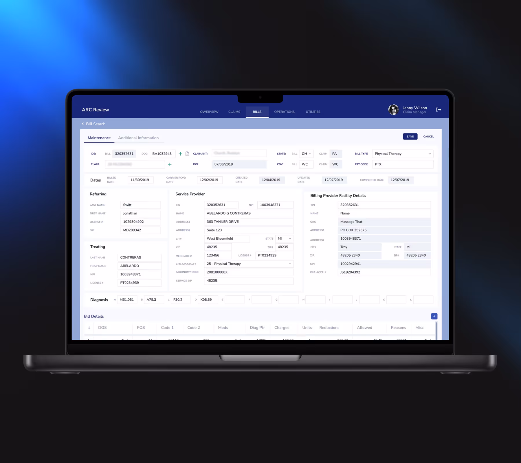 Accuro case study project screenshot