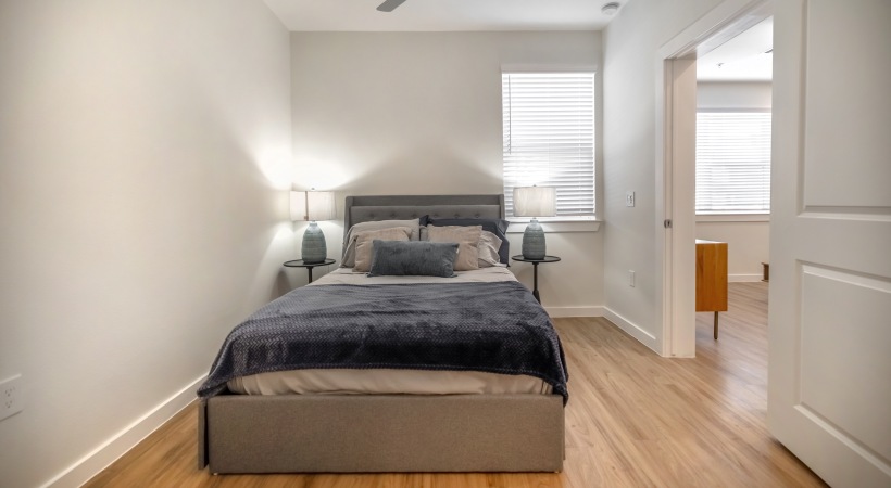 Staged bedroom
