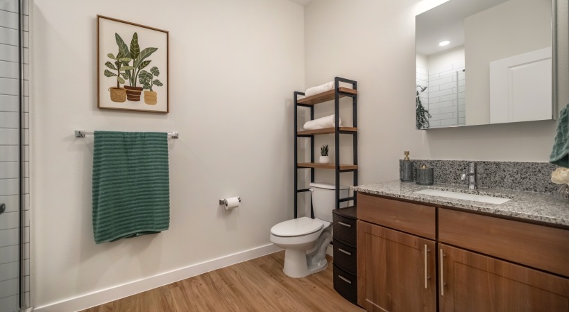 Staged bathroom