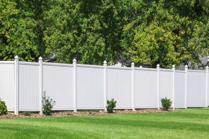 white residential fence