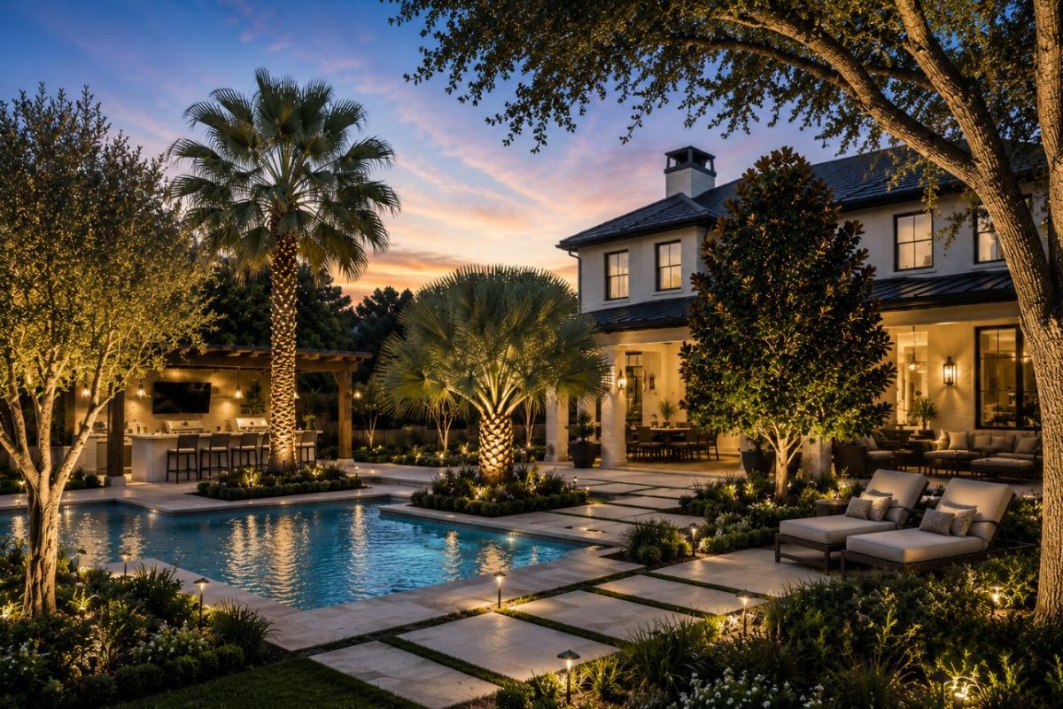 resort style backyard
