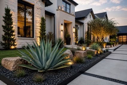 modern desert style landscape
