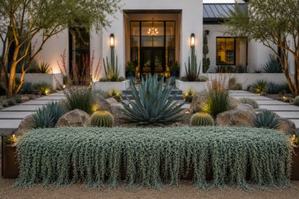 entrance desert style landscape