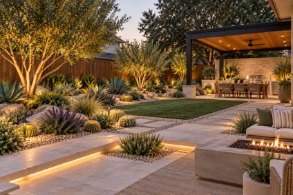 desert style backyard