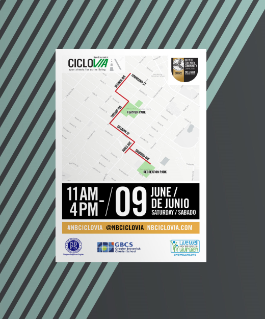 New Brunswick Ciclovia street flyer