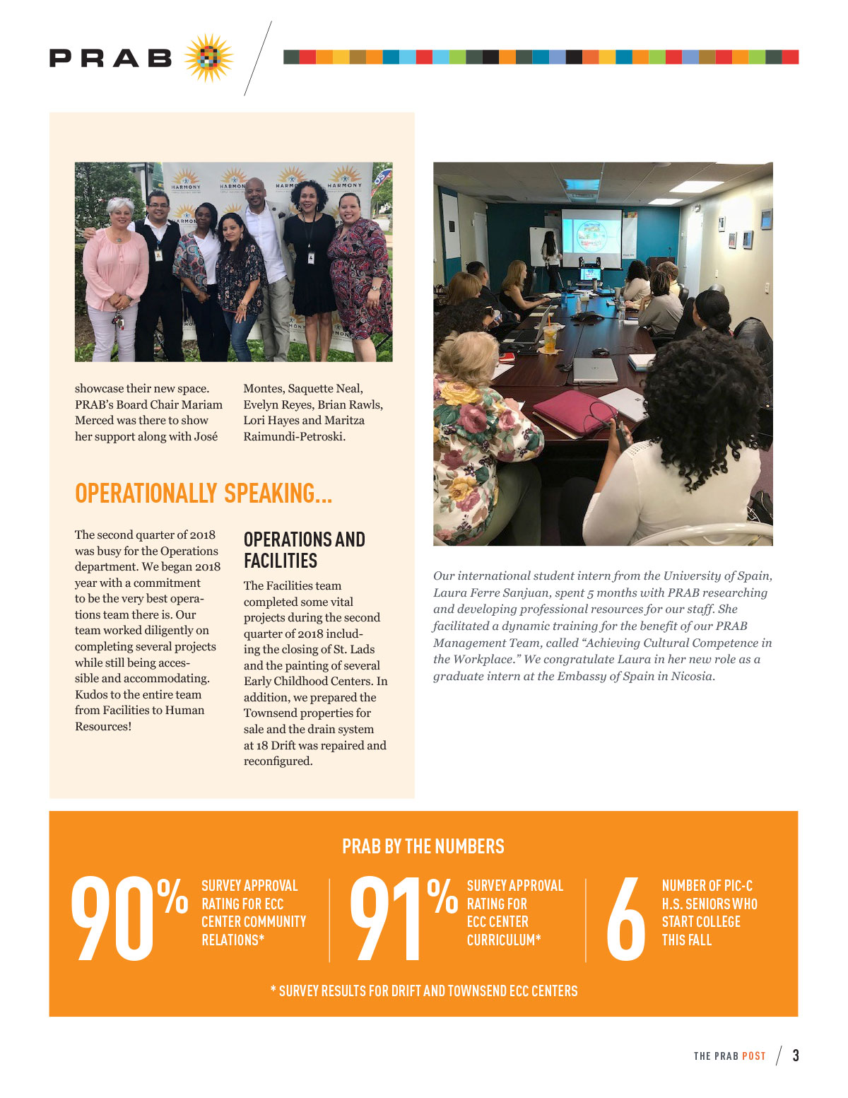 PRAB staff newsletter page