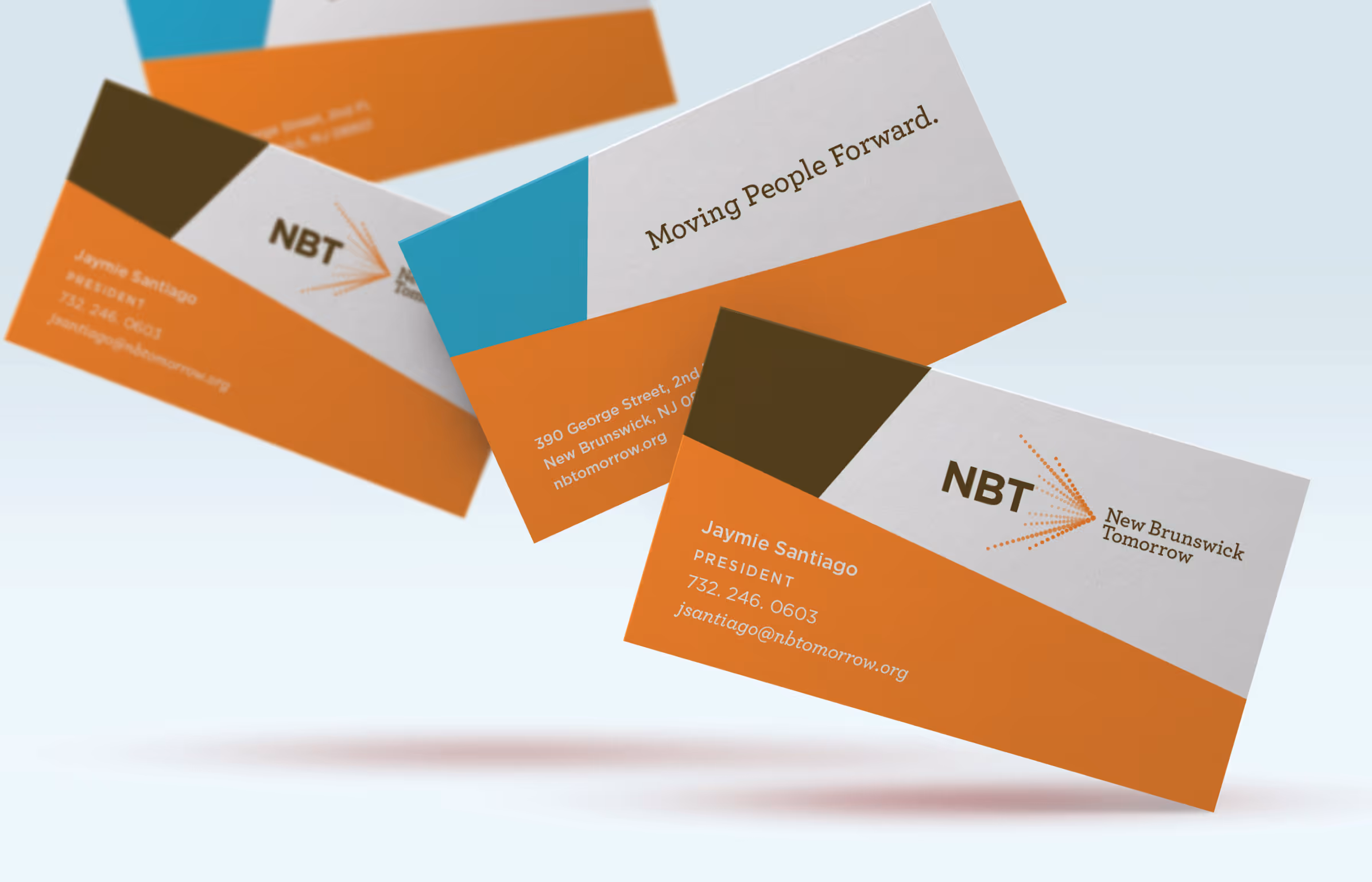 NBT business cards fanned out