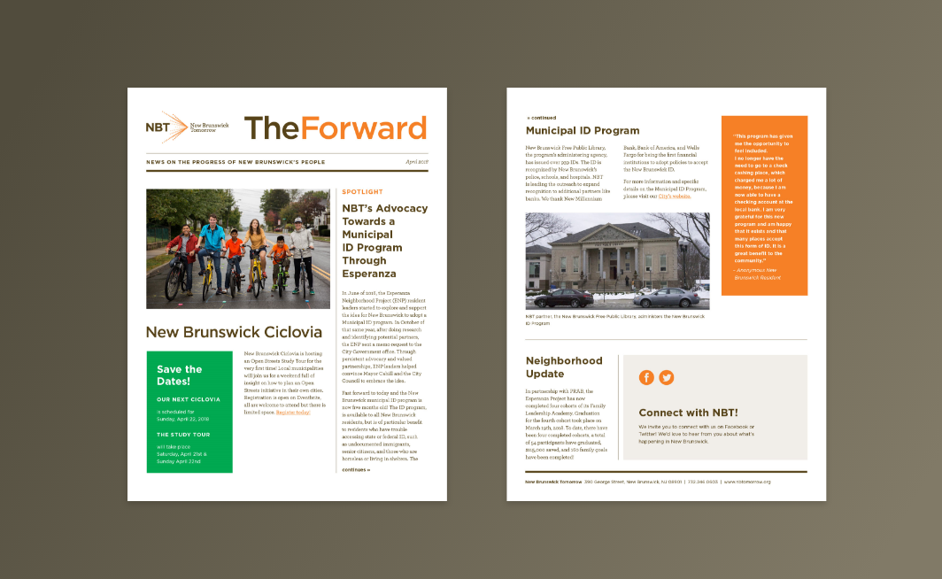 NBT newsletter pages