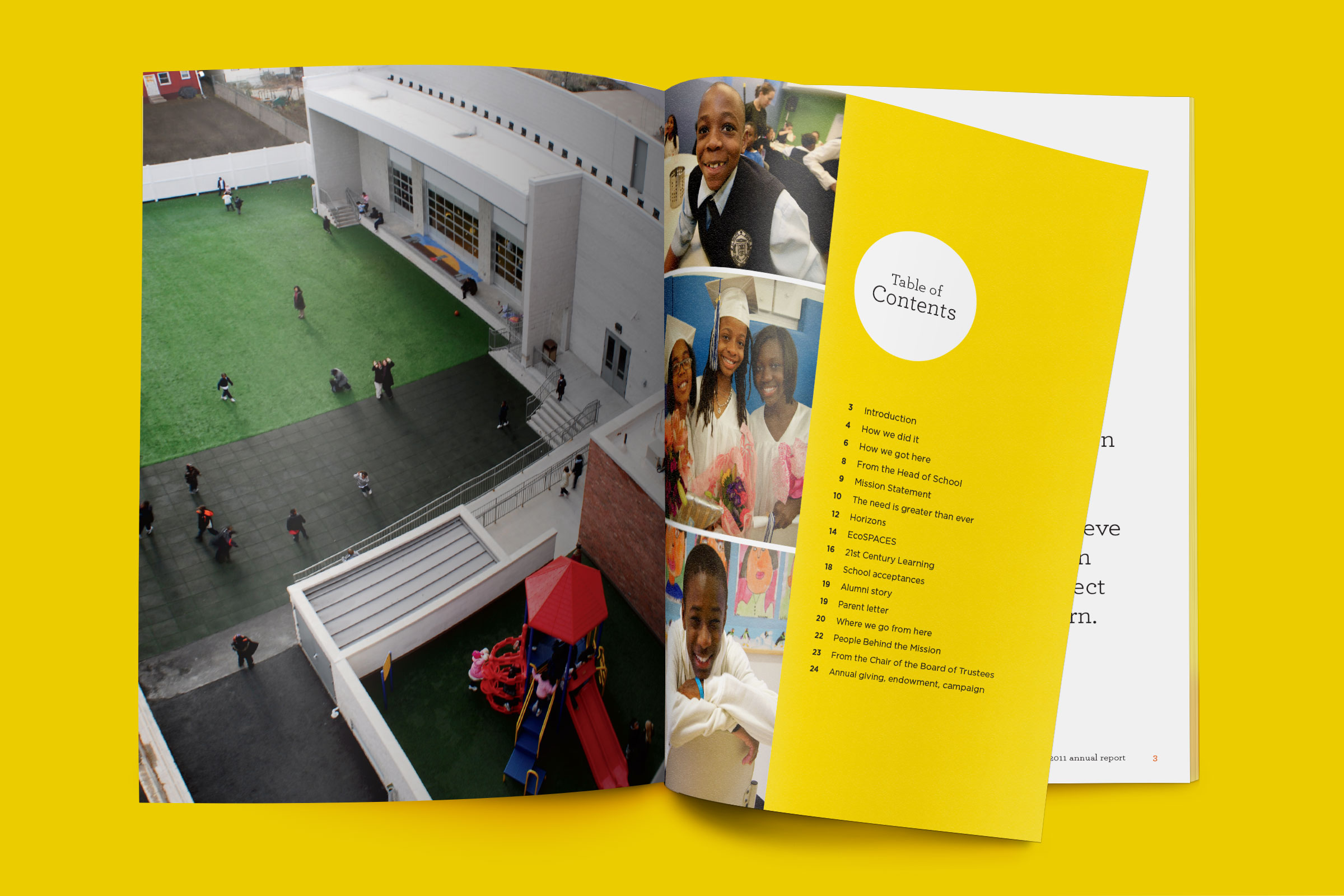 St. Philip's Annual Report spread