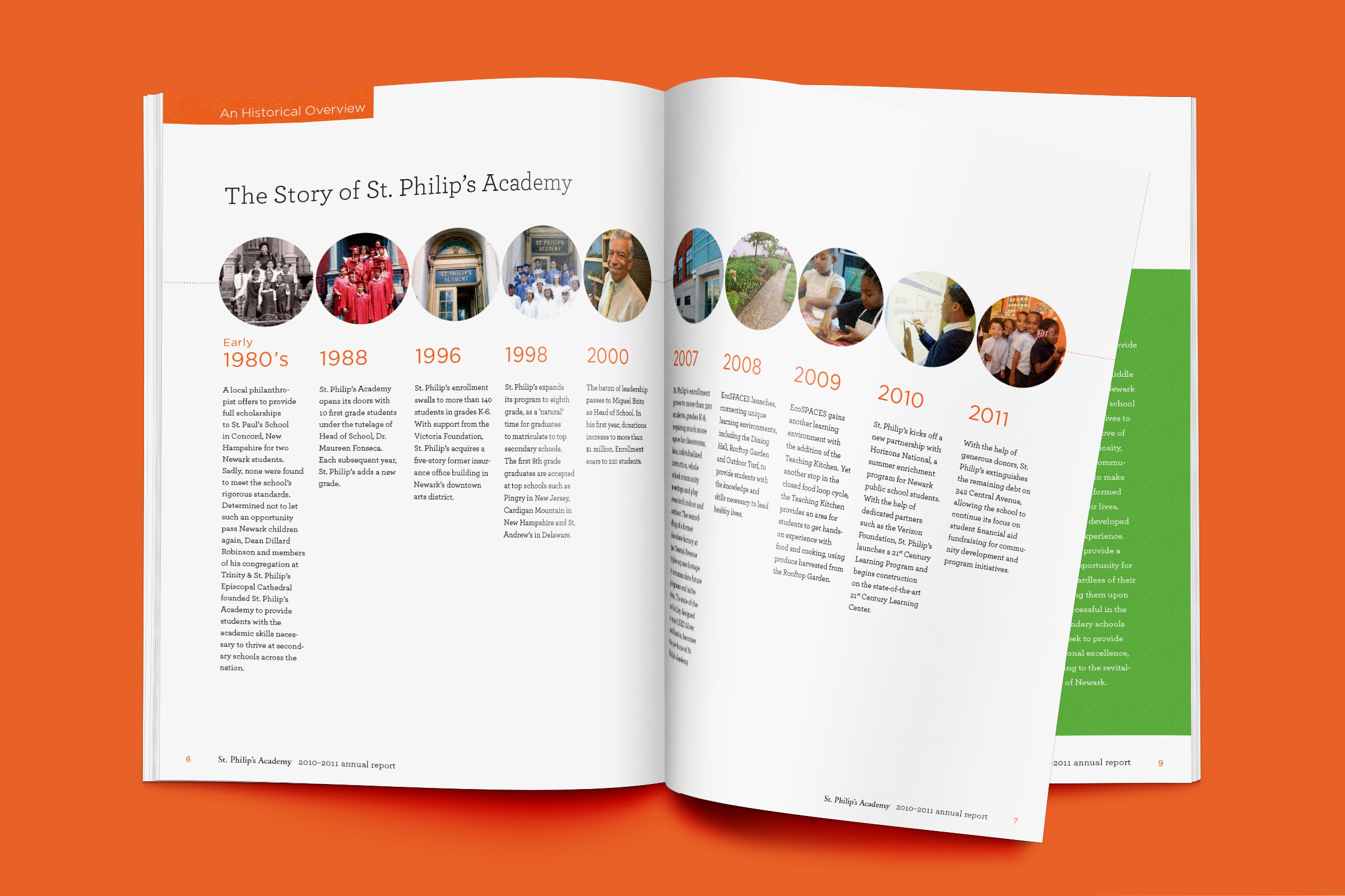 St. Philip's Annual Report spread