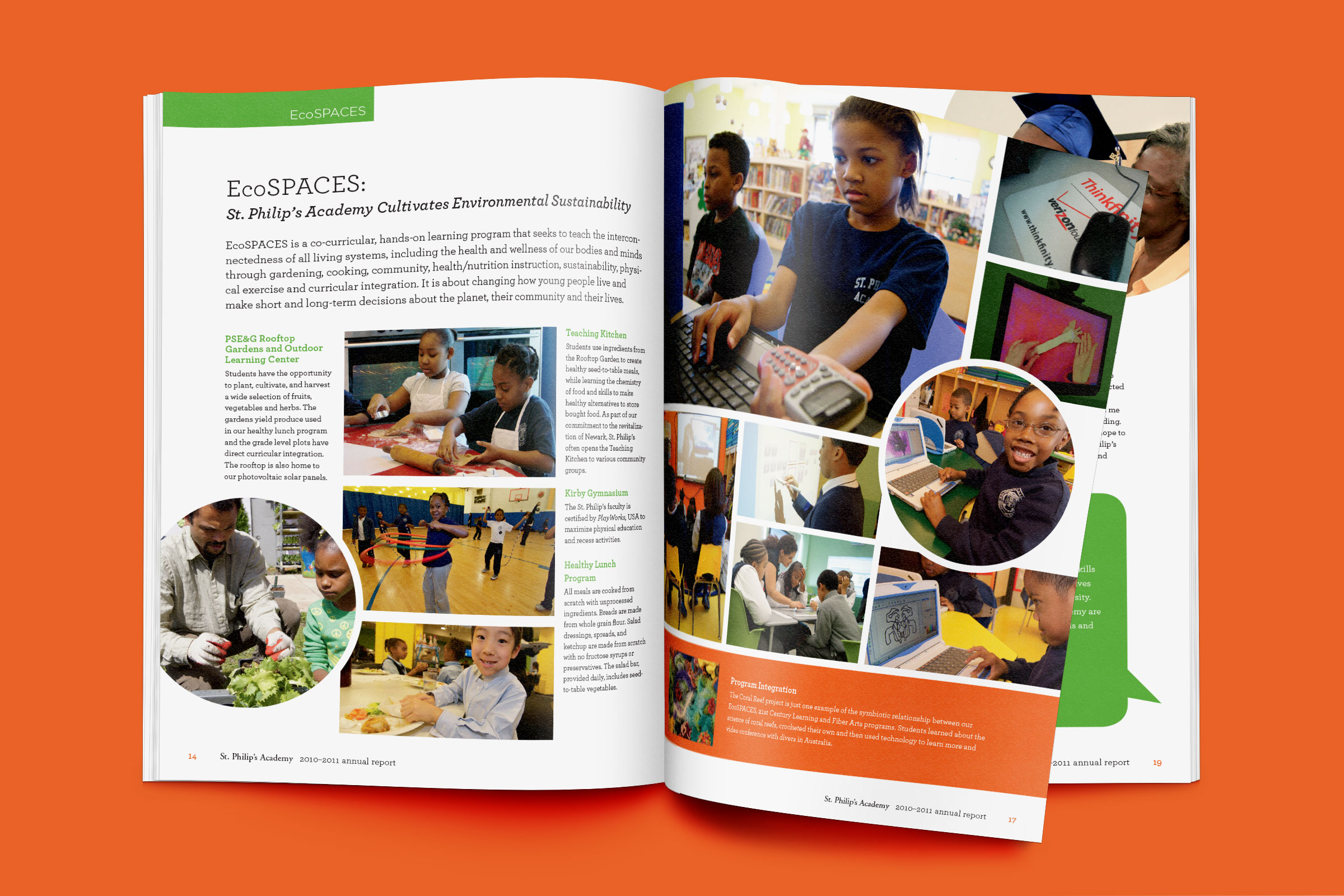 St. Philip's Annual Report spread