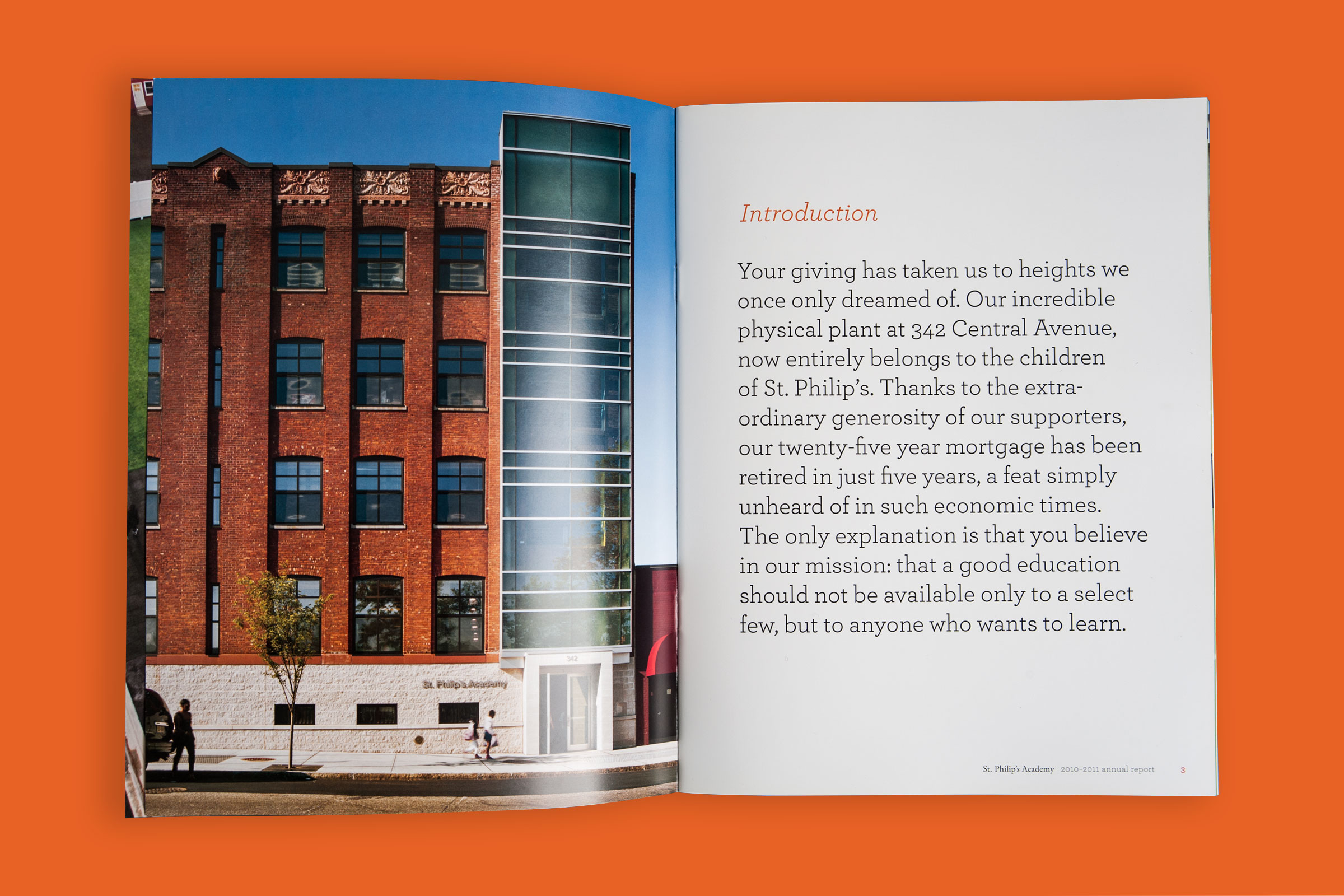St. Philip's Annual Report spread