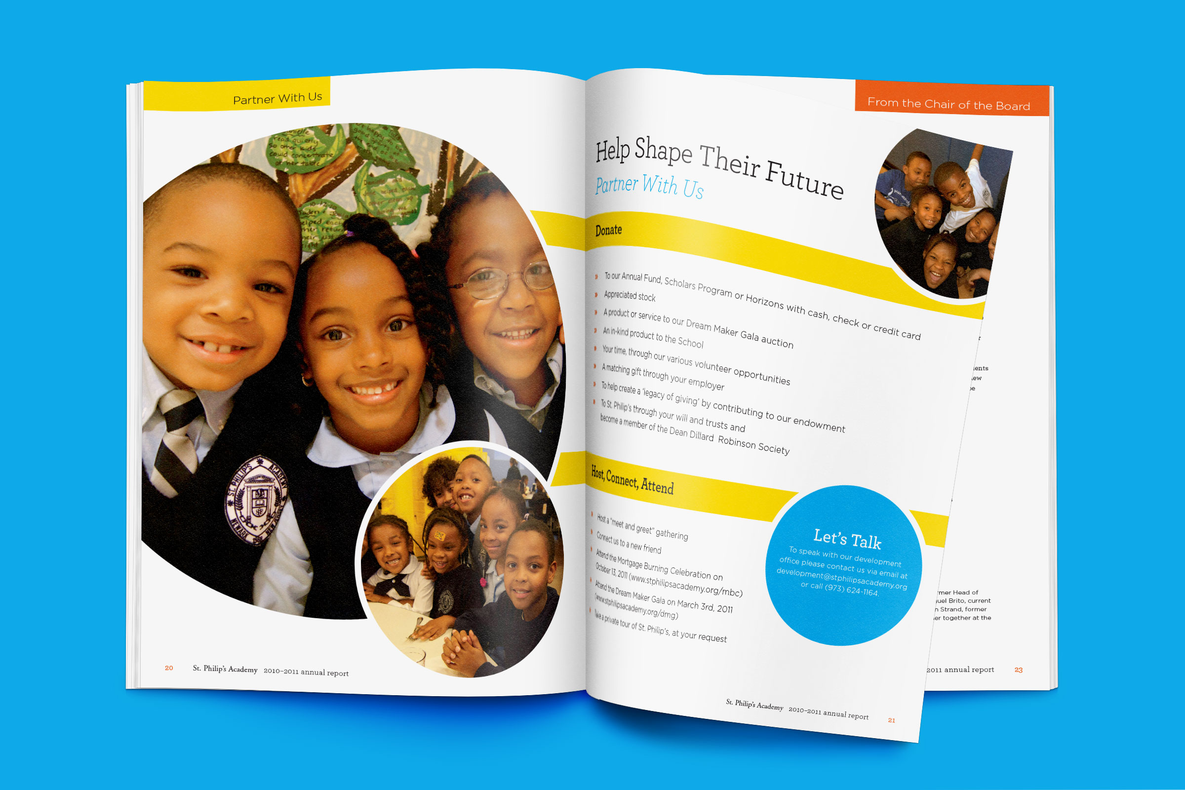 St. Philip's Annual Report spread