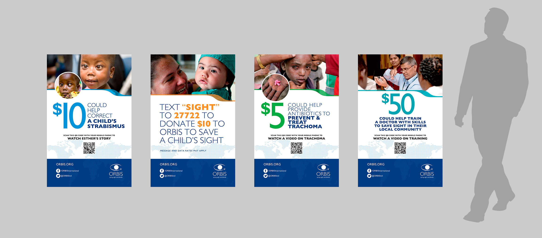 Orbis exhibit fundraising posters