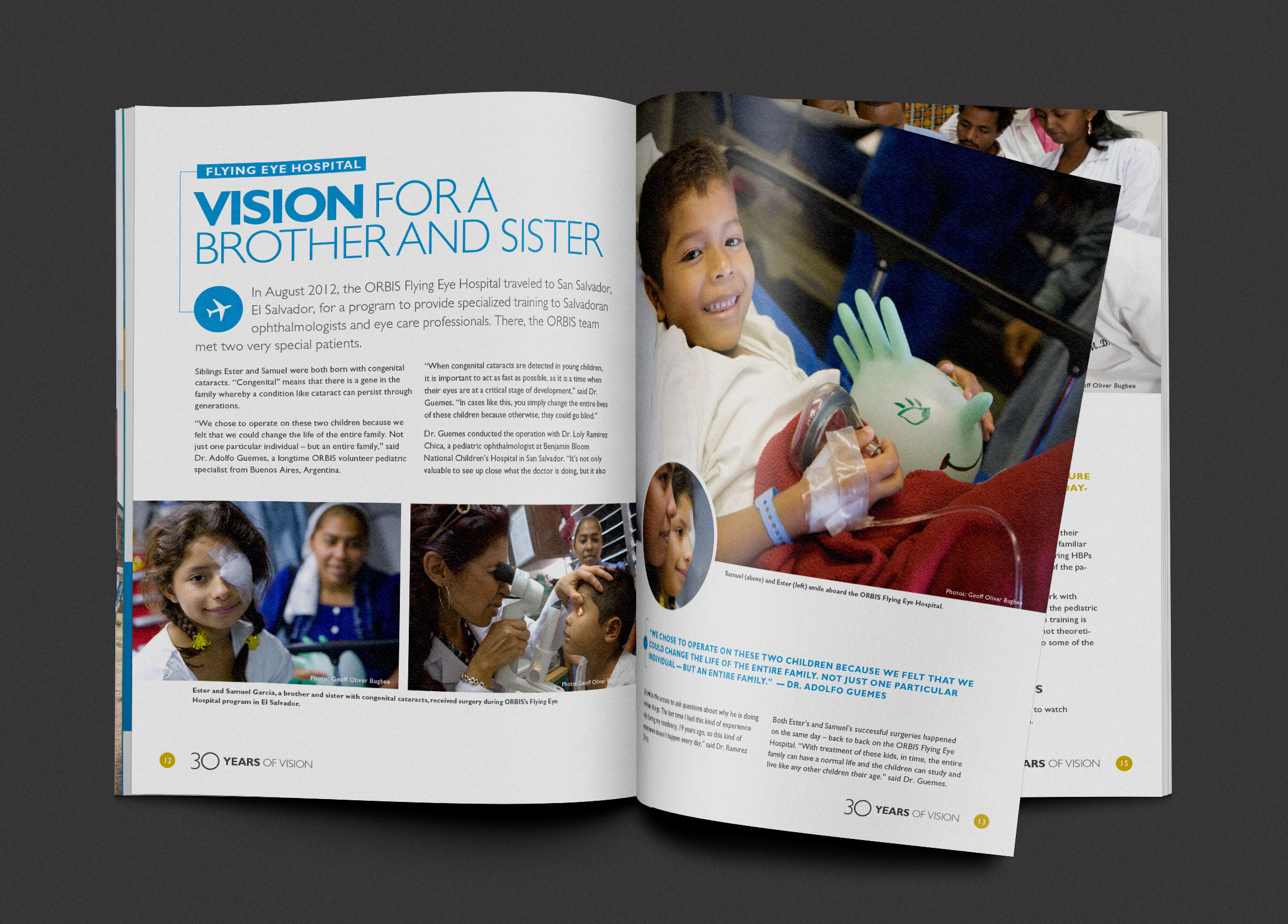 Orbis anniversary report spread