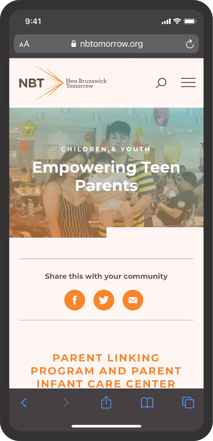 NBT Website Mobile View