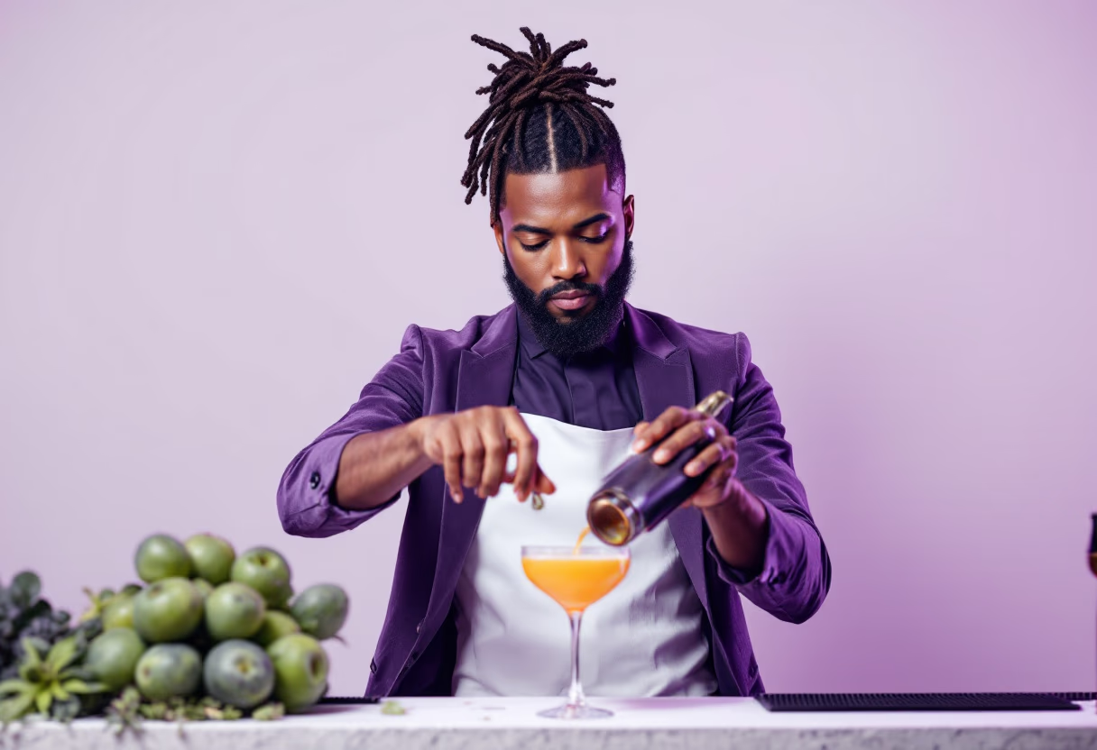 image of bartender preparing a drink