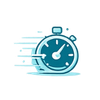 Icon of a speedometer representing fast, practical execution of medical device regulatory submissions.
