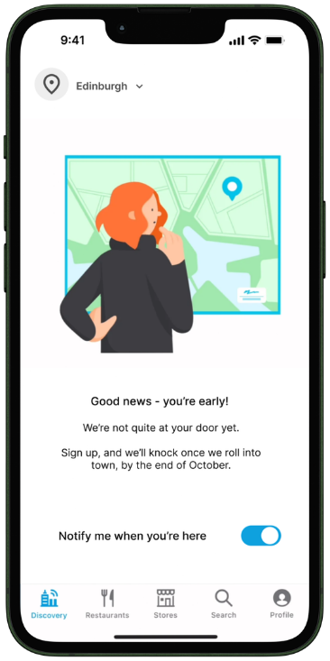 Unsupported area experience concept