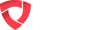 Red shield-shaped logo with stylized letter 'A' next to the text 'ADY Alert' in white.