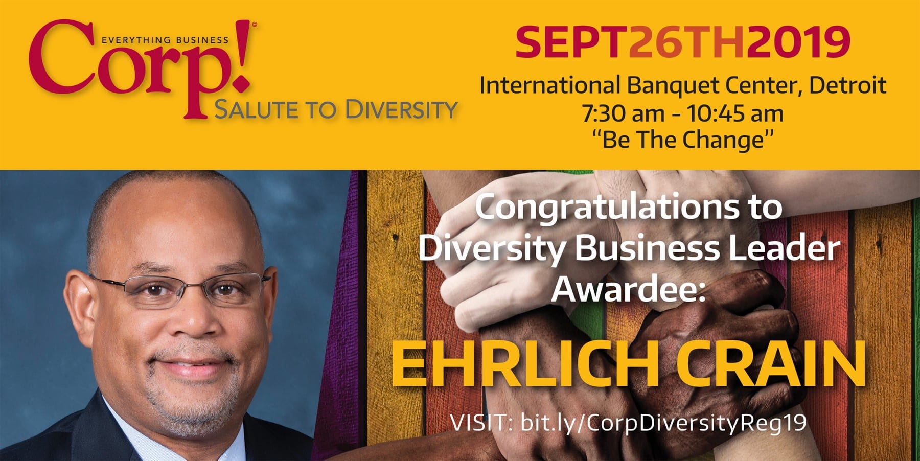 CRAIN NAMED 2019 CORP! DIVERSITY BUSINESS LEADER