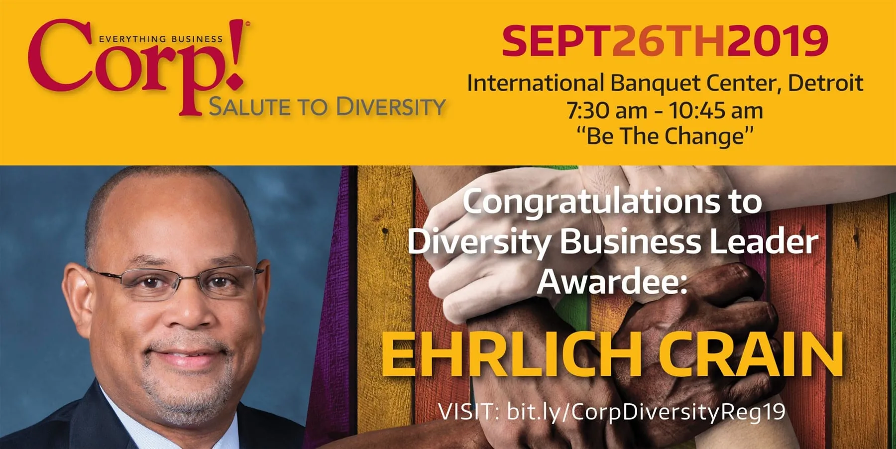 CRAIN NAMED 2019 CORP! DIVERSITY BUSINESS LEADER